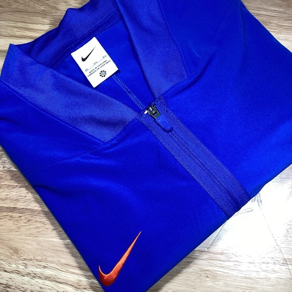 Nike Other - Men's Nike Coaches 1/4 Zip Short Sleeved Pull Over Royal/ Orange 3XL Big & Tall
